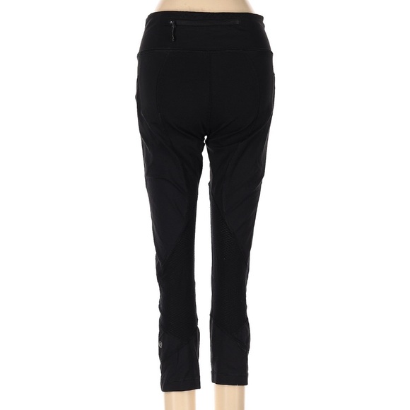 Lululemon Pace Rival Crop 22" Capri Length Leggings Side Pockets Black Size 4 - Picture 5 of 8